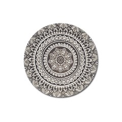 Mandala Circles Drawing Pattern Magnet 3  (round) by Semog4