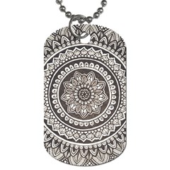 Mandala Circles Drawing Pattern Dog Tag (two Sides) by Semog4