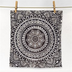 Mandala Circles Drawing Pattern Face Towel by Semog4