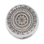 Mandala Circles Drawing Pattern 4-Port USB Hub (Two Sides) Front