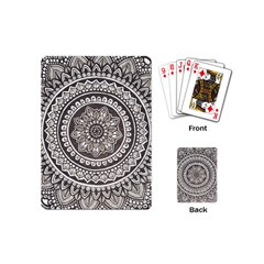 Mandala Circles Drawing Pattern Playing Cards Single Design (mini) by Semog4