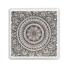 Mandala Circles Drawing Pattern Memory Card Reader (square) by Semog4