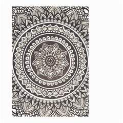 Mandala Circles Drawing Pattern Small Garden Flag (two Sides) by Semog4