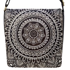 Mandala Circles Drawing Pattern Flap Closure Messenger Bag (s) by Semog4