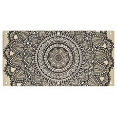 Mandala Circles Drawing Pattern Banner And Sign 4  X 2  by Semog4