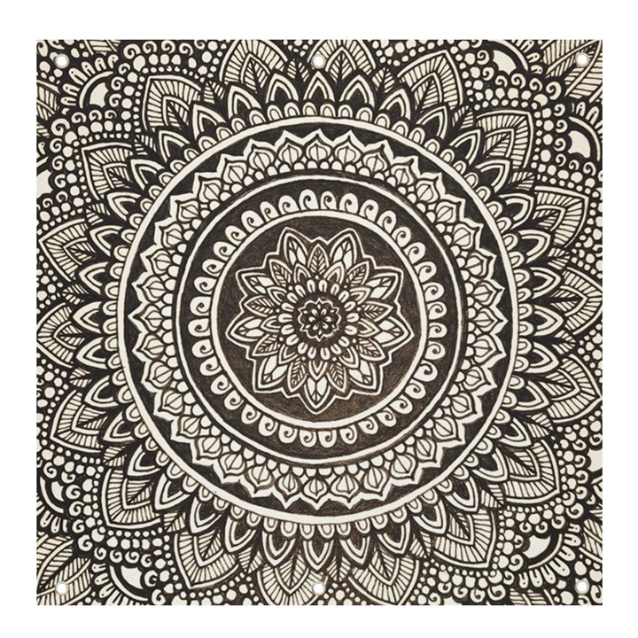 Mandala Circles Drawing Pattern Banner and Sign 4  x 4 