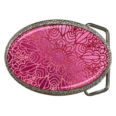 Pink Mandala Glitter Bohemian Girly Glitter Belt Buckles by Semog4