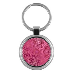 Pink Mandala Glitter Bohemian Girly Glitter Key Chain (round) by Semog4