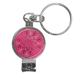 Pink Mandala Glitter Bohemian Girly Glitter Nail Clippers Key Chain