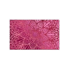 Pink Mandala Glitter Bohemian Girly Glitter Sticker (rectangular) by Semog4