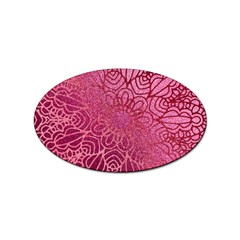 Pink Mandala Glitter Bohemian Girly Glitter Sticker Oval (100 Pack) by Semog4