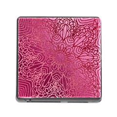 Pink Mandala Glitter Bohemian Girly Glitter Memory Card Reader (square 5 Slot) by Semog4