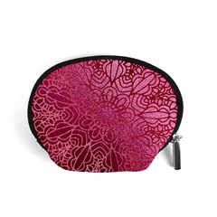 Pink Mandala Glitter Bohemian Girly Glitter Accessory Pouch (small) by Semog4