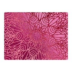 Pink Mandala Glitter Bohemian Girly Glitter Two Sides Premium Plush Fleece Blanket (mini) by Semog4