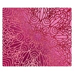 Pink Mandala Glitter Bohemian Girly Glitter Two Sides Premium Plush Fleece Blanket (Small) 50 x40  Blanket Front