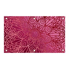 Pink Mandala Glitter Bohemian Girly Glitter Banner And Sign 5  X 3  by Semog4