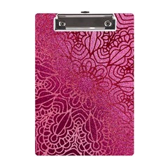 Pink Mandala Glitter Bohemian Girly Glitter A5 Acrylic Clipboard by Semog4