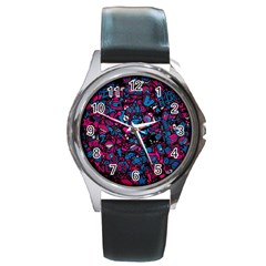 Grafitti Graffiti Abstract Artwork Digital Round Metal Watch by Semog4