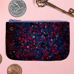 Grafitti Graffiti Abstract Artwork Digital Large Coin Purse by Semog4