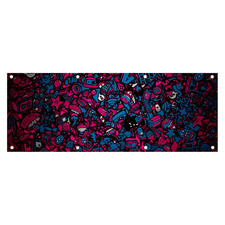 Grafitti Graffiti Abstract Artwork Digital Banner and Sign 8  x 3 