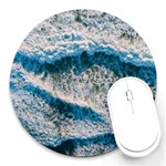 Waves Wave Nature Beach Round Mousepad Front