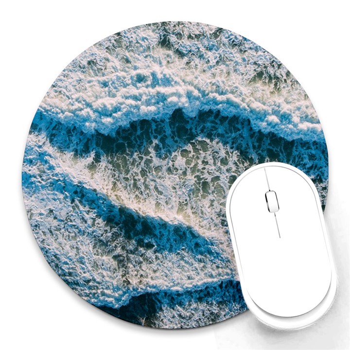 Waves Wave Nature Beach Round Mousepad