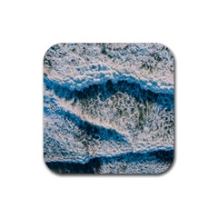 Waves Wave Nature Beach Rubber Coaster (square) by Semog4