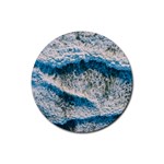 Waves Wave Nature Beach Rubber Round Coaster (4 pack) Front