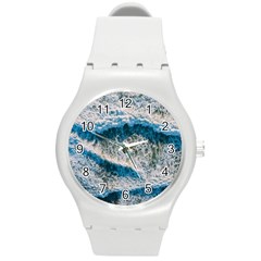 Waves Wave Nature Beach Round Plastic Sport Watch (m) by Semog4