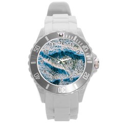 Waves Wave Nature Beach Round Plastic Sport Watch (l) by Semog4