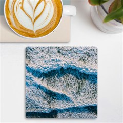 Waves Wave Nature Beach Uv Print Square Tile Coaster  by Semog4