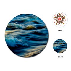 Waves Abstract Waves Abstract Playing Cards Single Design (round) by Semog4