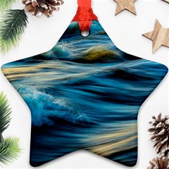 Waves Abstract Waves Abstract Star Ornament (two Sides) by Semog4