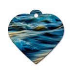 Waves Abstract Waves Abstract Dog Tag Heart (Two Sides) Front