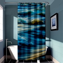 Waves Abstract Waves Abstract Shower Curtain 36  X 72  (stall)  by Semog4