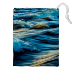 Waves Abstract Waves Abstract Drawstring Pouch (4xl) by Semog4