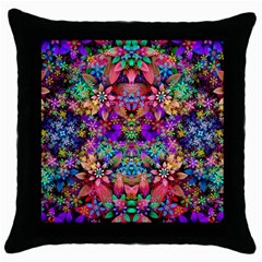 Flower Patterns Abstract Pattern Digital Art Throw Pillow Case (black) by Semog4