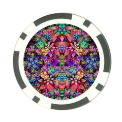 Flower Patterns Abstract Pattern Digital Art Poker Chip Card Guard (10 Pack) by Semog4