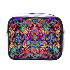 Flower Patterns Abstract Pattern Digital Art Mini Toiletries Bag (one Side) by Semog4