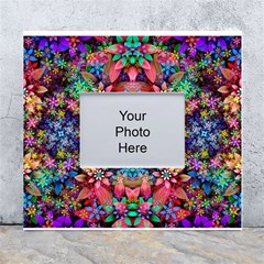 Flower Patterns Abstract Pattern Digital Art White Wall Photo Frame 5  X 7 