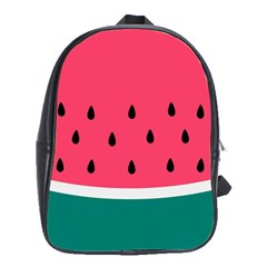 Watermelon Fruit Pattern School Bag (large) by Semog4