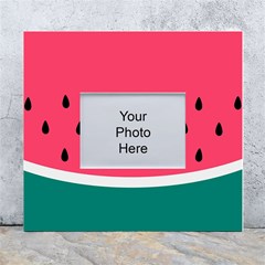 Watermelon Fruit Pattern White Wall Photo Frame 5  X 7 