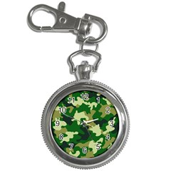 Green Military Background Camouflage Key Chain Watches by Semog4