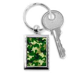 Green Military Background Camouflage Key Chain (rectangle) by Semog4