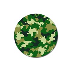 Green Military Background Camouflage Magnet 3  (round) by Semog4