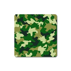 Green Military Background Camouflage Square Magnet by Semog4