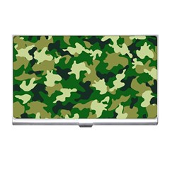 Green Military Background Camouflage Business Card Holder by Semog4