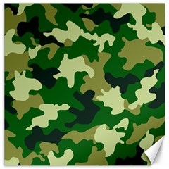 Green Military Background Camouflage Canvas 12  X 12  by Semog4