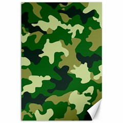 Green Military Background Camouflage Canvas 12  X 18  by Semog4