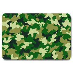 Green Military Background Camouflage Large Doormat by Semog4